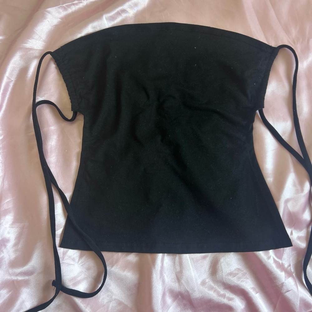 Elegant Black Tie Women's Top